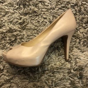 Nine West Nude Platform Heels